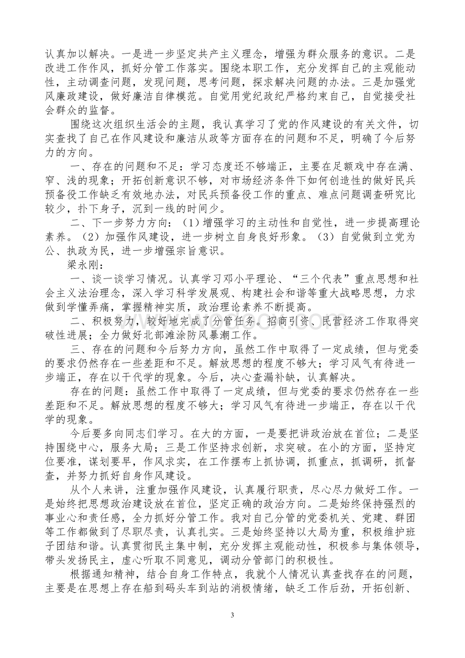 专题组织生活会会议记录.doc_第3页