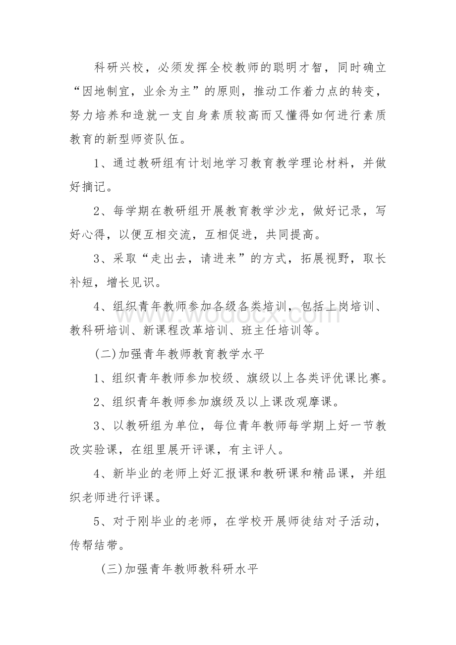 青年教师培养计划及实施方案.doc_第2页