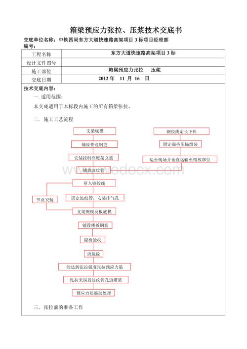 箱梁预应力张拉压浆.doc