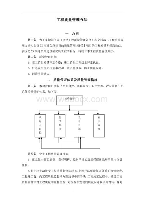 高速公路工程质量管理办法.doc