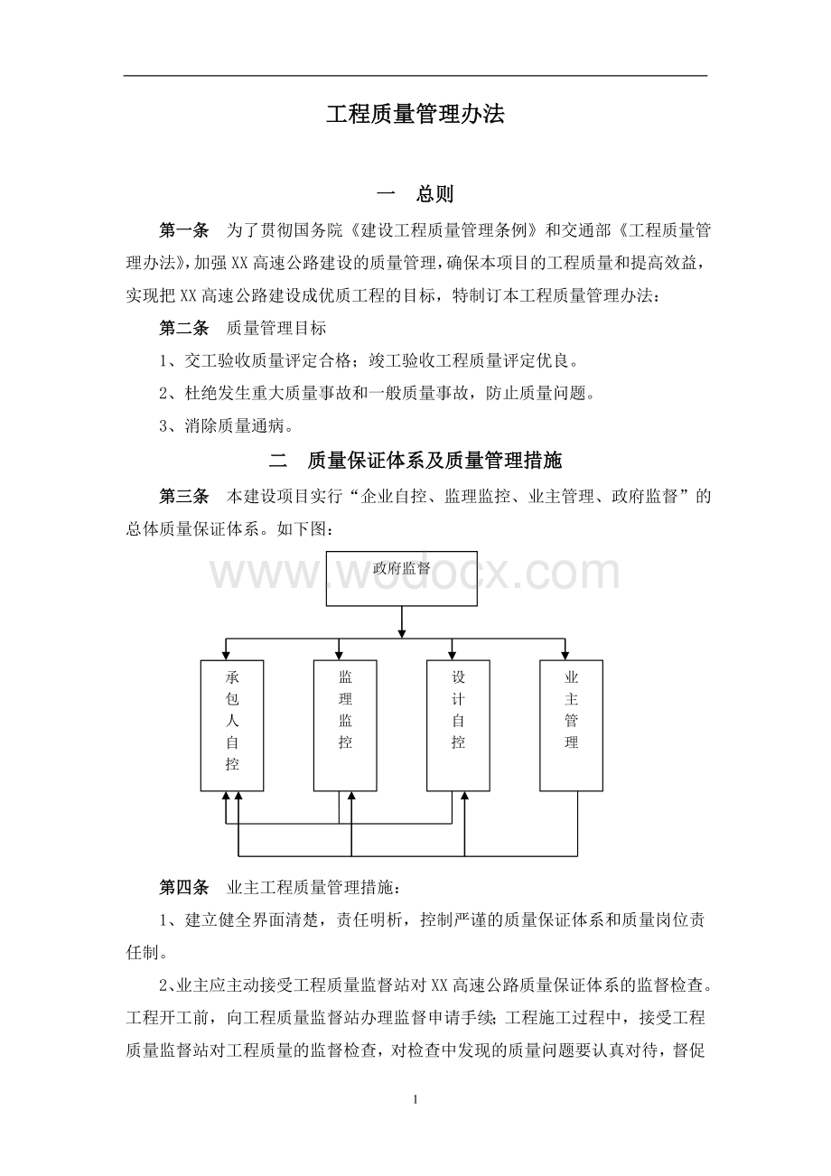 高速公路工程质量管理办法.doc_第1页