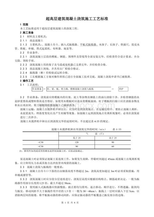 超高层建筑混凝土工程工艺.doc