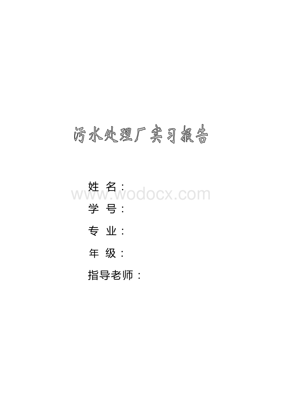 龙王嘴&汤逊湖污水处理厂参观实习报告.docx_第1页