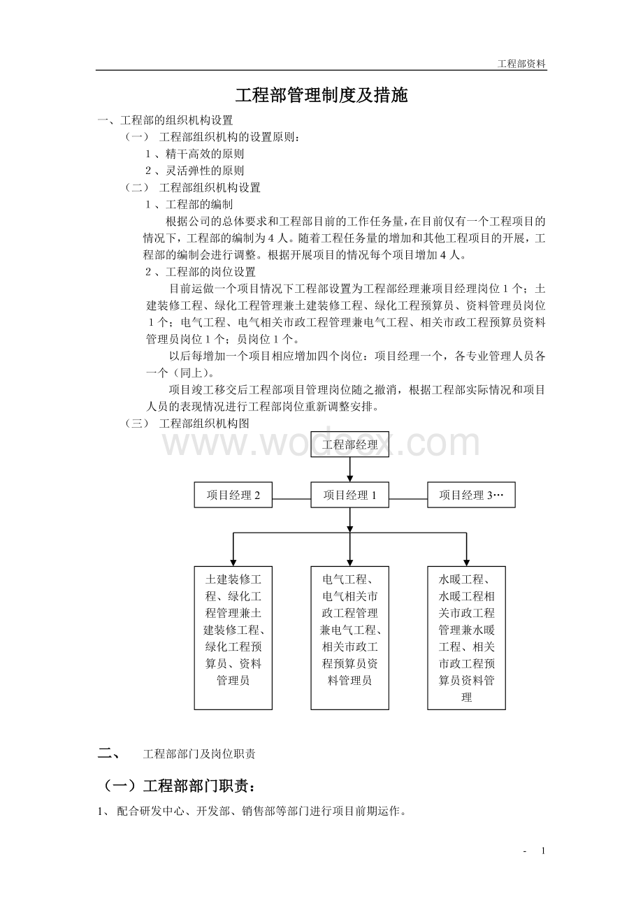 房地产公司工程部管理制度及措施.doc_第1页