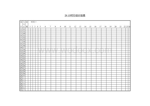 24小时行动计划表.doc