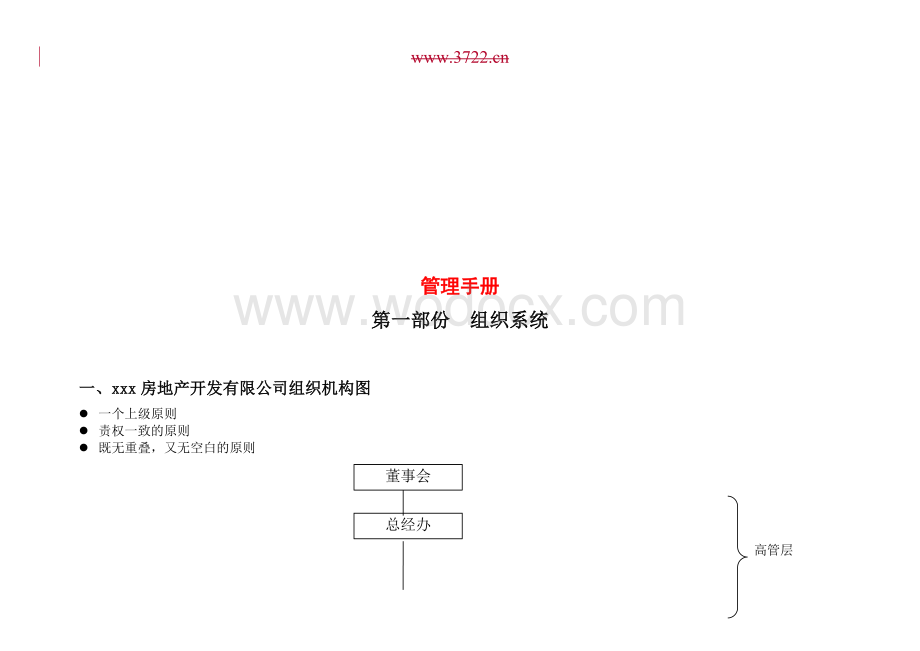 xxx房地产开发有限公司管理手册.doc_第1页