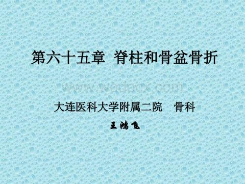 脊柱和骨盆骨折.ppt