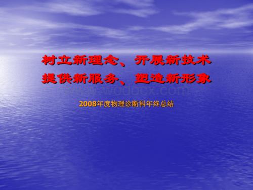 物理诊断科年终总结医院科室总结.ppt