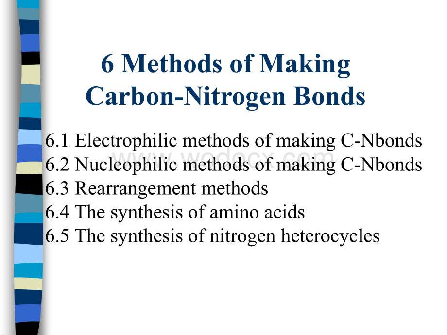 专业英语 6 Methods of Making Carbon-Nitrogen Bonds.ppt_第1页