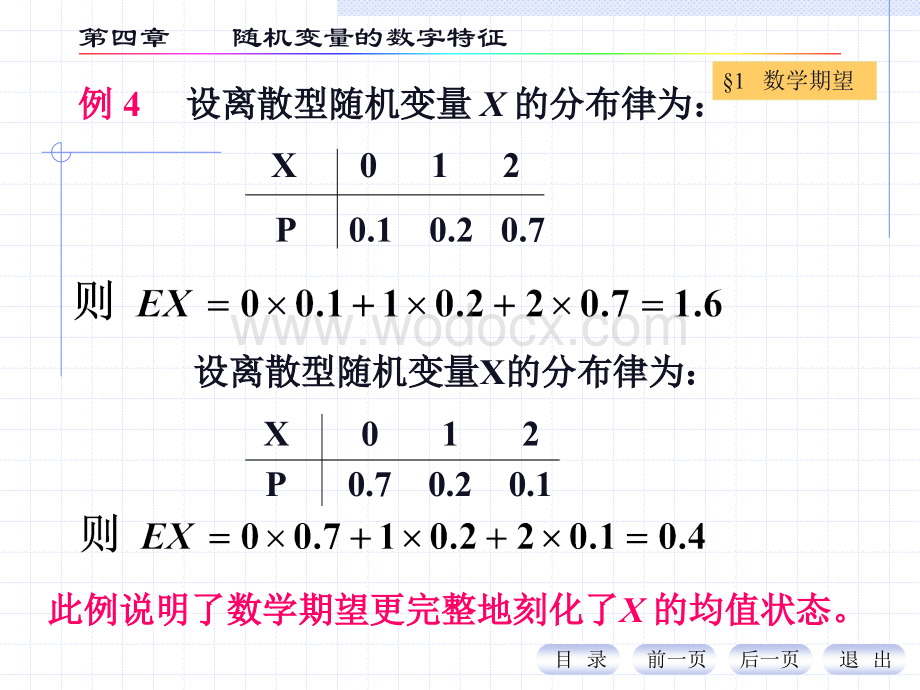 概率PPT(第四章随机变量的数字特征.ppt_第3页