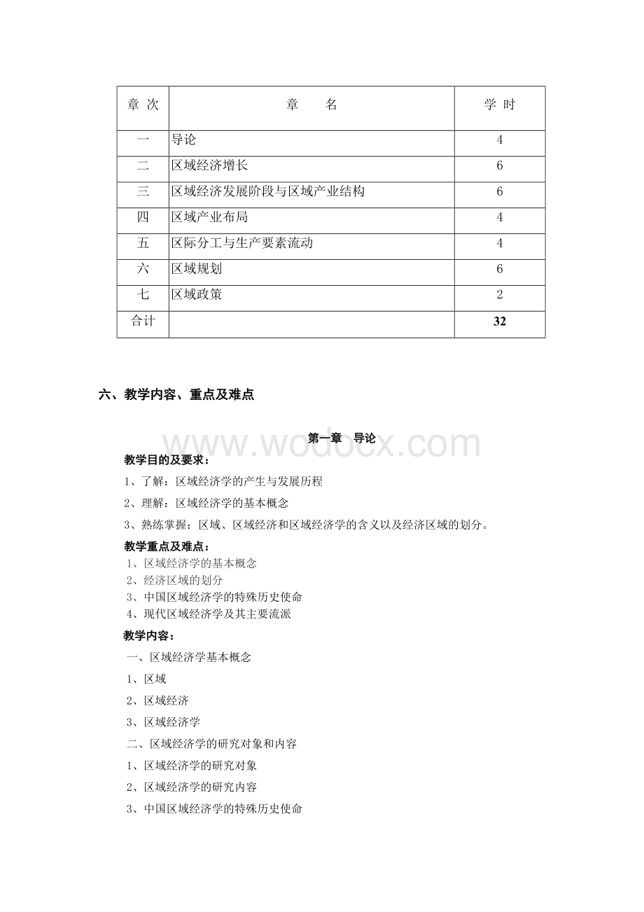 《区域经济学》教学大纲.doc_第3页