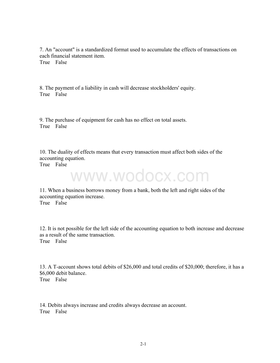 财务会计Investing and Financing Decisions and the Balance Sheet.doc_第2页