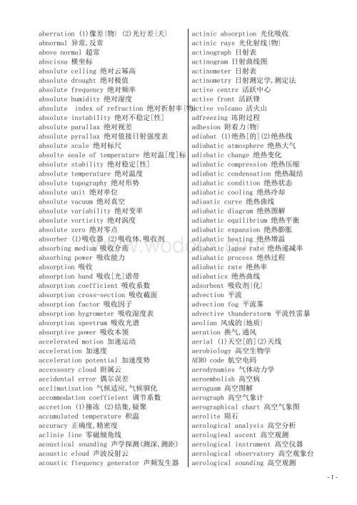 气象局版英汉词典正文.doc