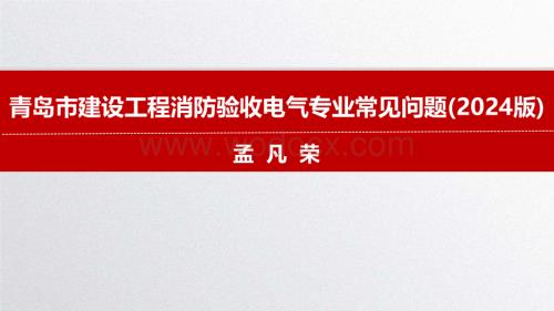 建设工程消防验收电气专业常见问题（2024版）.pdf