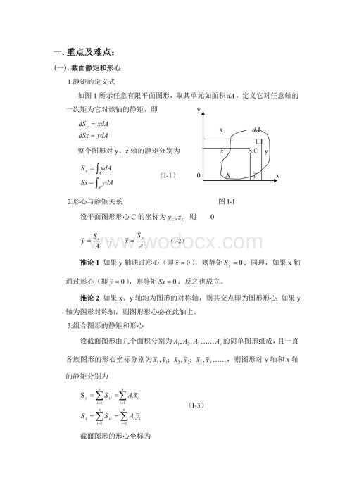 惯性矩的计算方法及常用截面惯性矩计算公式.doc