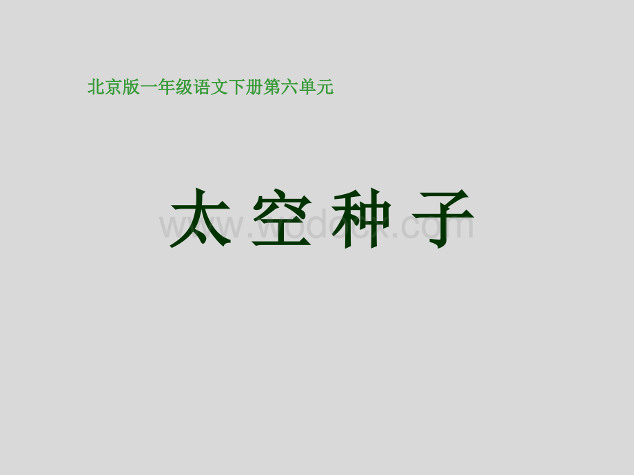 北京版一年级下册《太空的种子》PPT课件【最新】.ppt_第1页