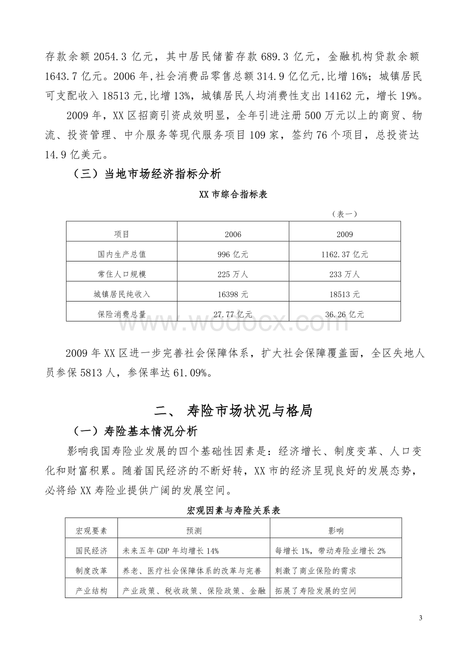 某保险公司筹备可行性报告市场分析和三年业务发展规划9页.doc_第3页