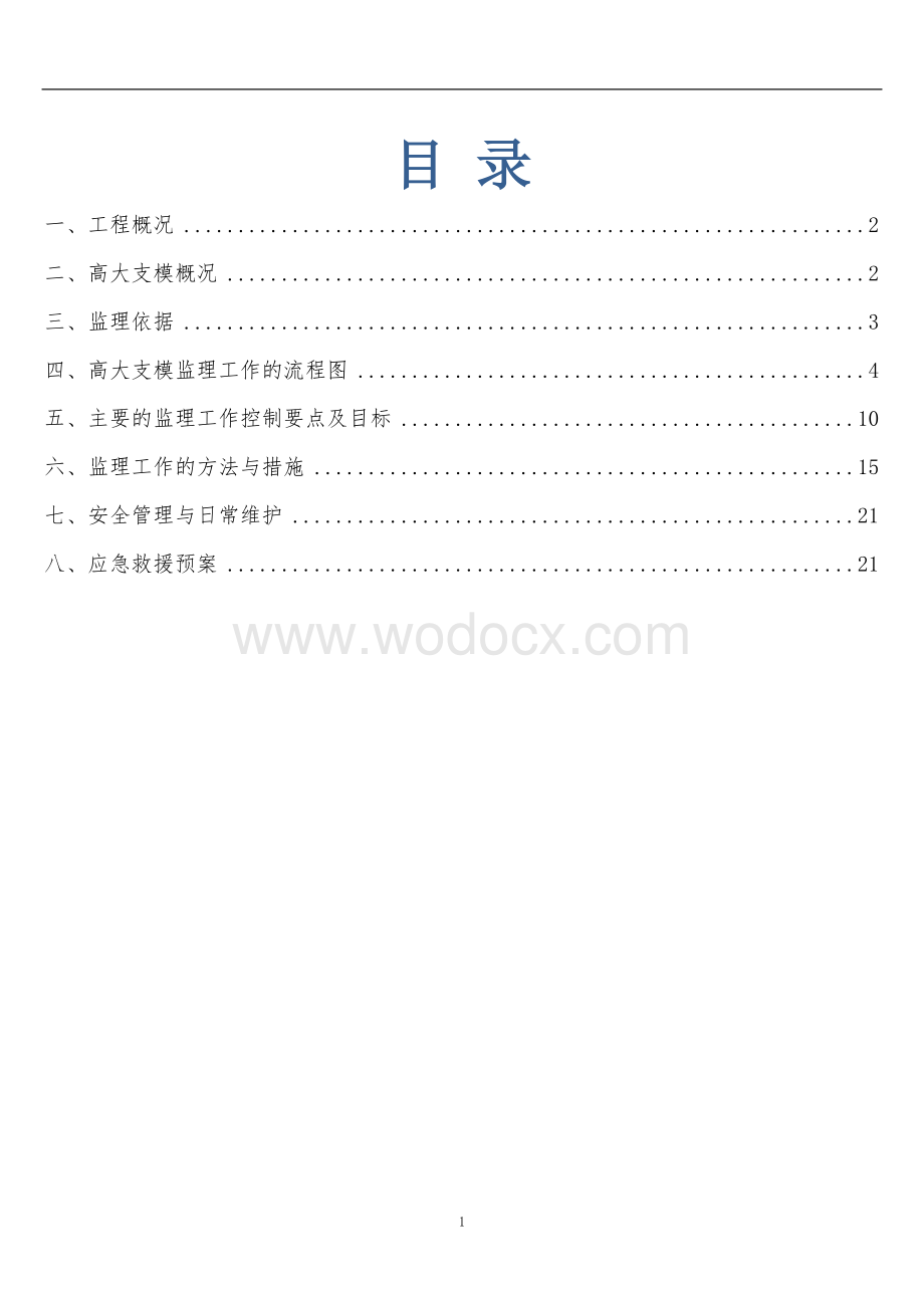 功能用房高大支模工程安全监理实施细则.docx_第1页