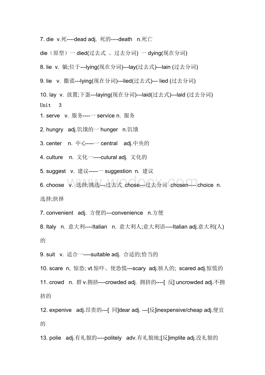 新目标九年级英语Units 1-14词性转换专练.docx_第2页