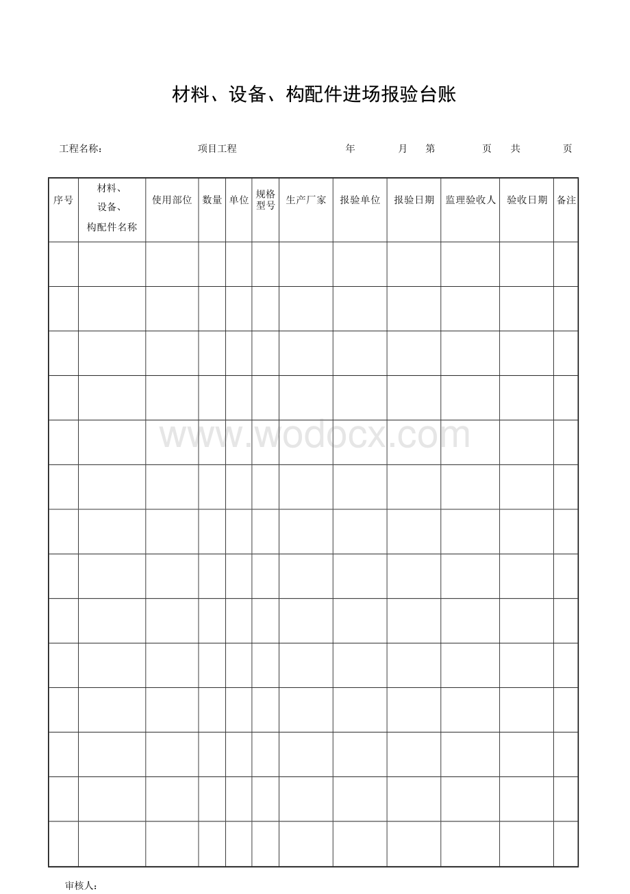 安徽省建设工程台账类表格.docx_第1页