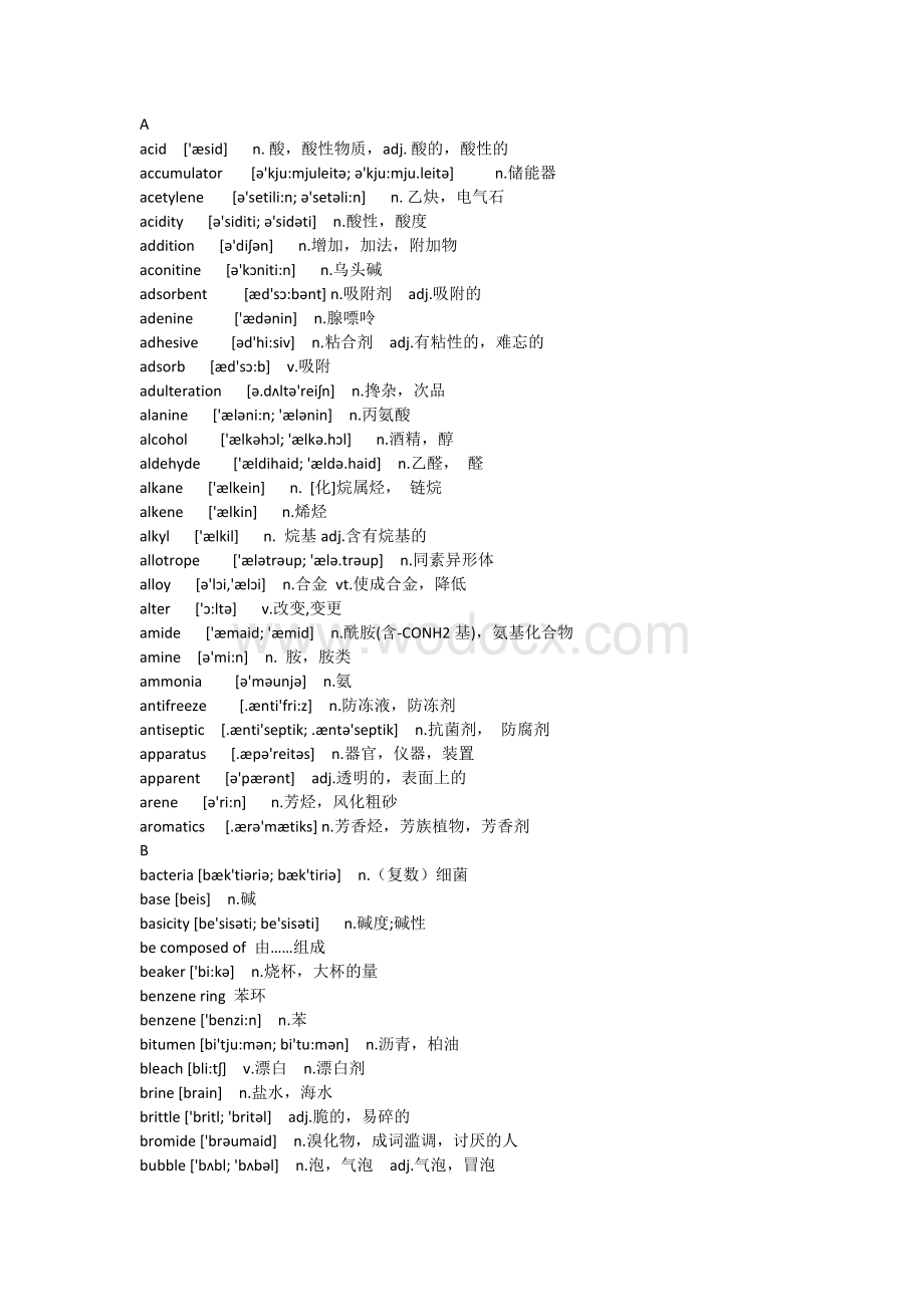 食品专业英语词汇 (1).doc_第1页