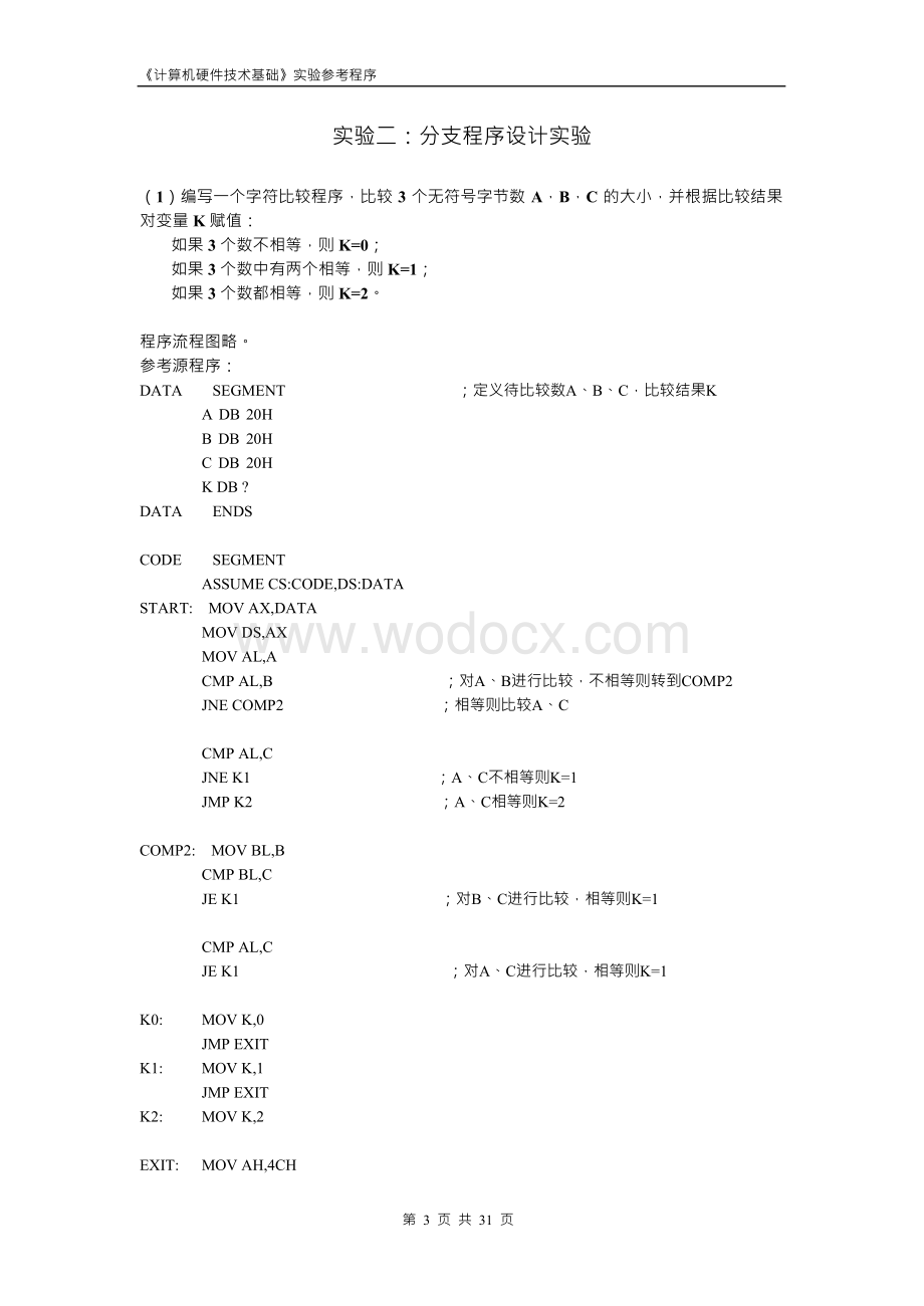 计算机硬件技术基础实验教程答案(重庆大学).doc_第3页