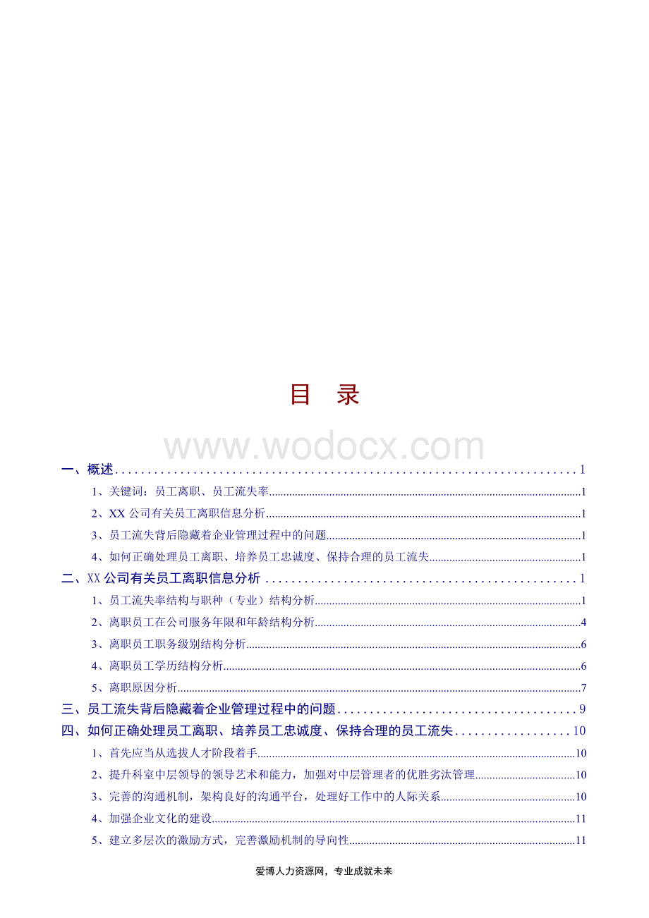 员工离职分析报告.doc_第1页