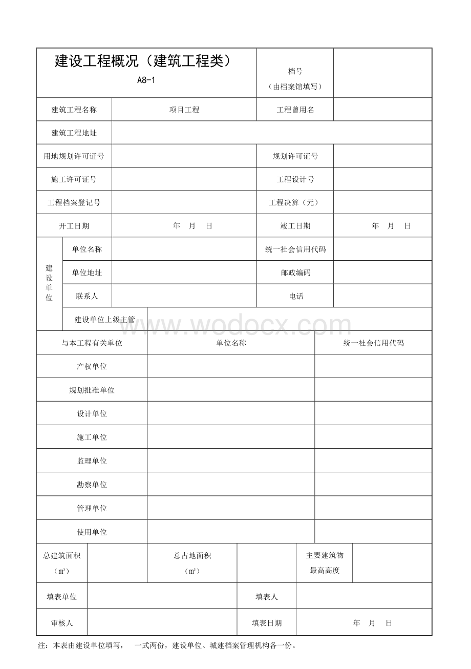 安徽省建设工程建设单位常用资料.docx_第1页