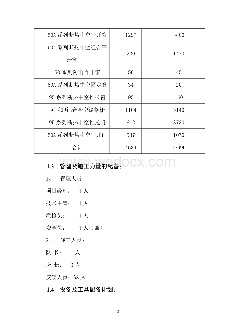 铝合金门窗分包工程施工组织方案 (1).doc_第3页