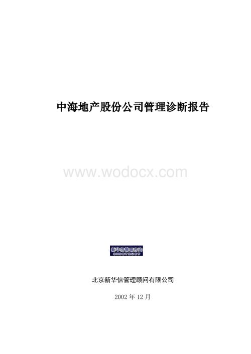 知名地产股份公司管理诊断报告文件.doc