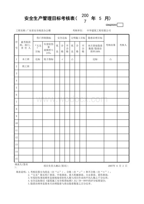 8安全生产管理目标考核表GDAQ20203.xls