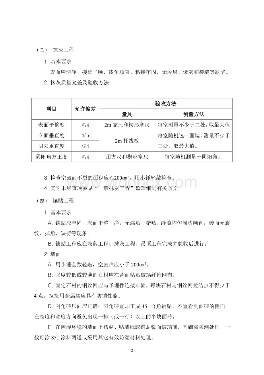 住宅二次装饰装修工程监理细则.doc_第2页