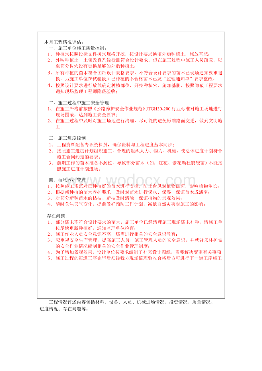 南海经济开发区主干路网绿化提升工程建设监理工作月报.doc_第3页