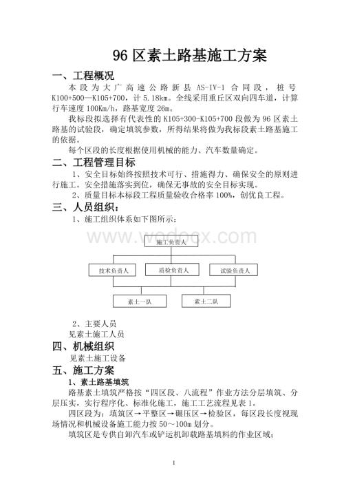 高速公路素土路基施工组织设计方案.doc