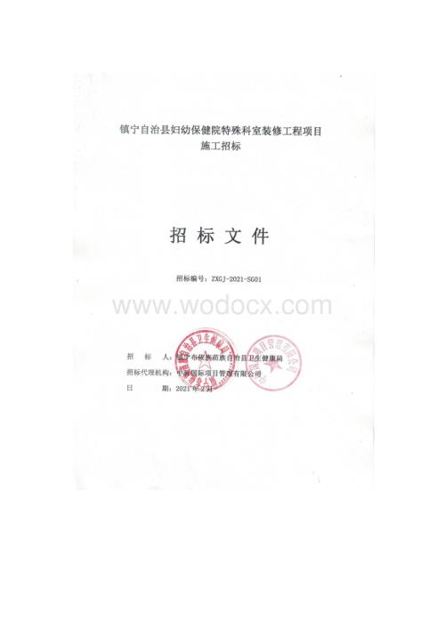 妇幼保健院特殊科室装修招标文件.pdf