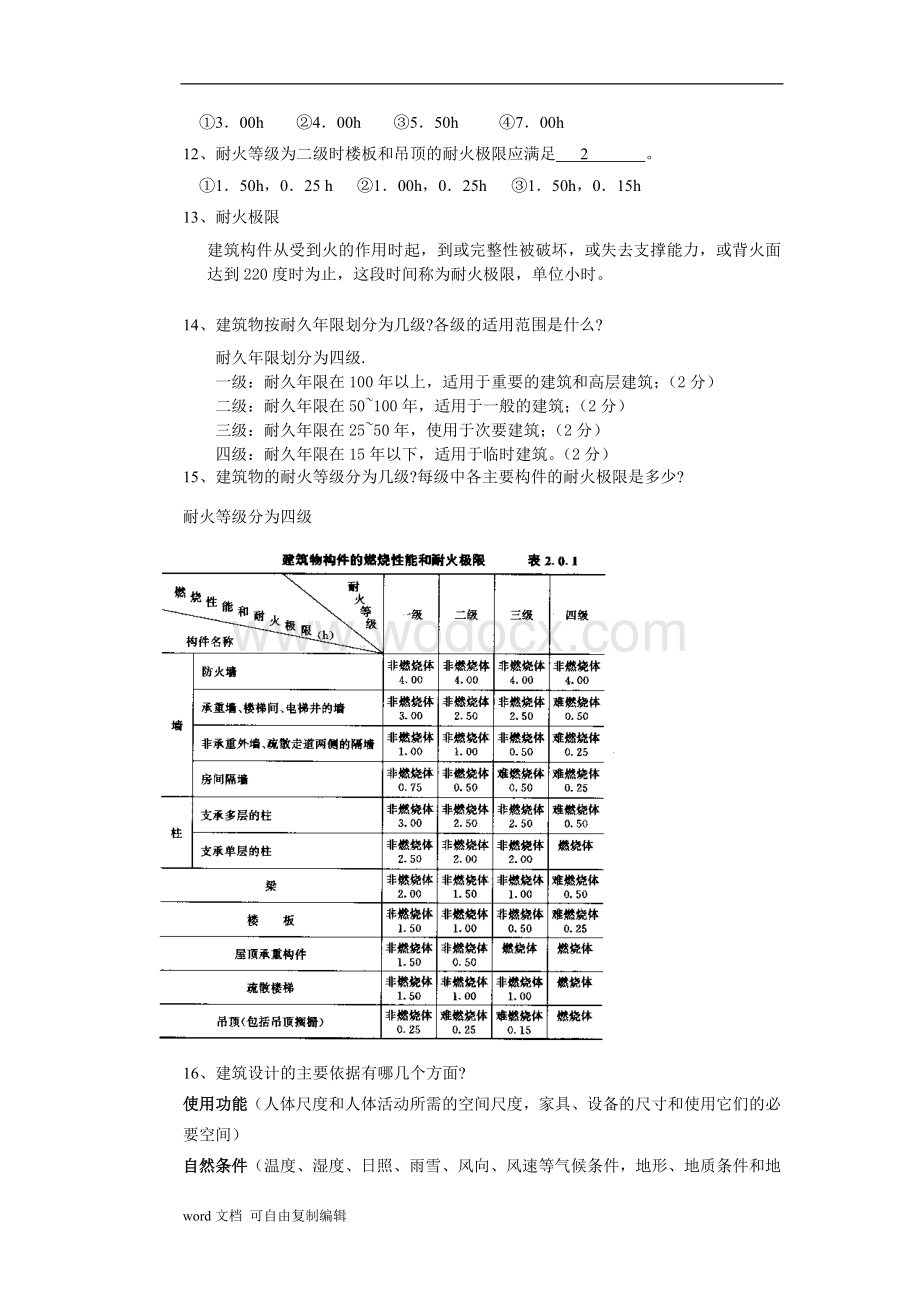 建筑构造学习题和课程设计答案.doc_第3页