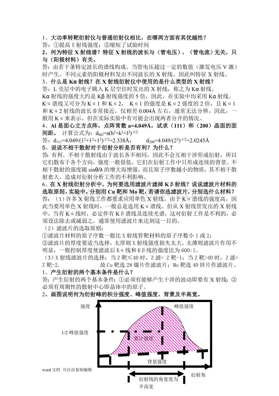 材料测试技术课后题答案.doc_第1页