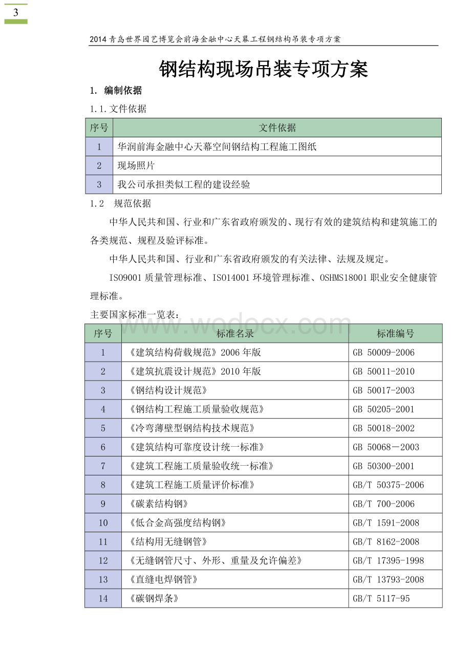 广东华润前海金融中心天幕空间网格钢结构现场吊装专项方案.doc_第3页