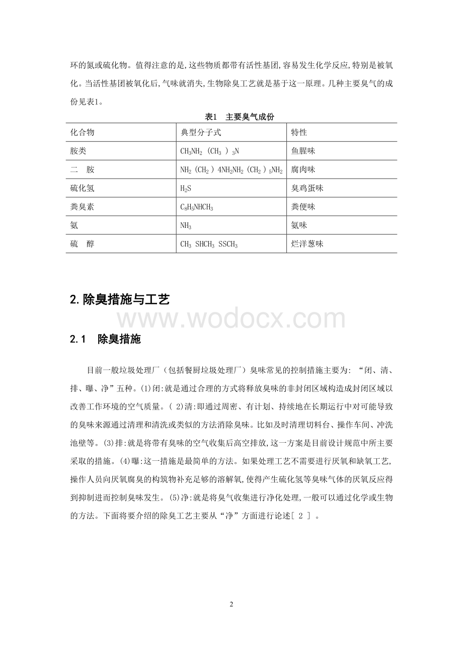 浅谈餐厨垃圾处理厂恶臭治理方法.docx_第2页