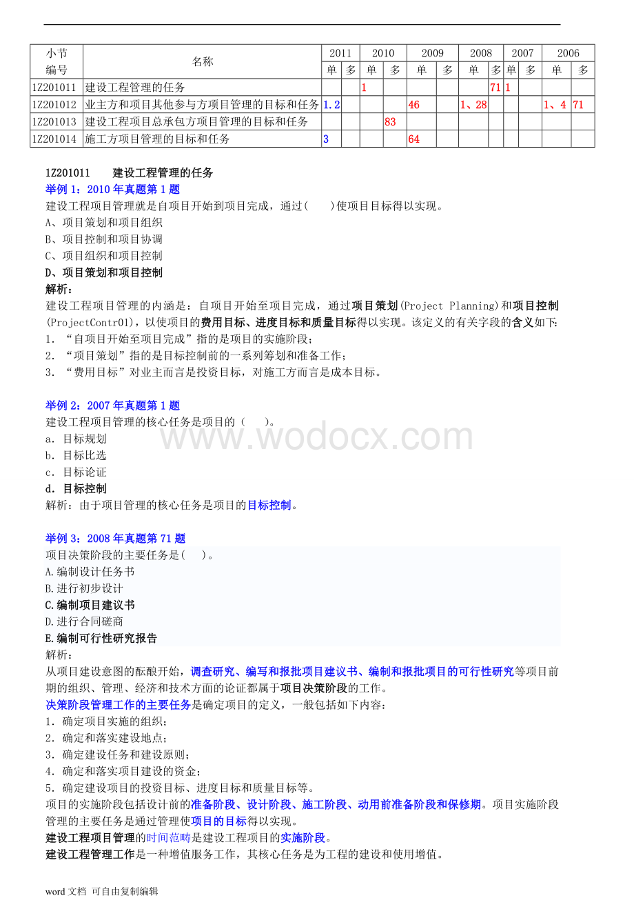 一级建造师建设工程项目管理历年试题分析解答及机电实务经典案例汇总.doc_第3页