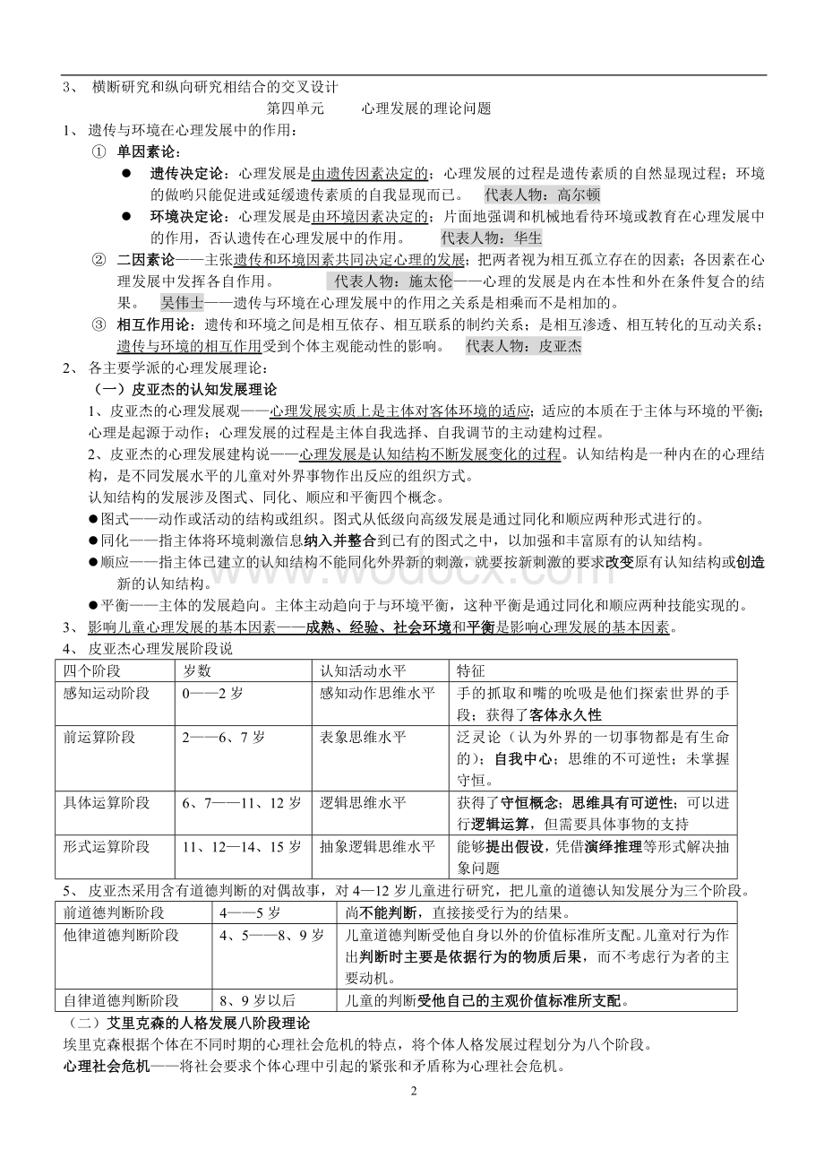 心理咨询师考试-发展心理学重点总结.doc_第2页