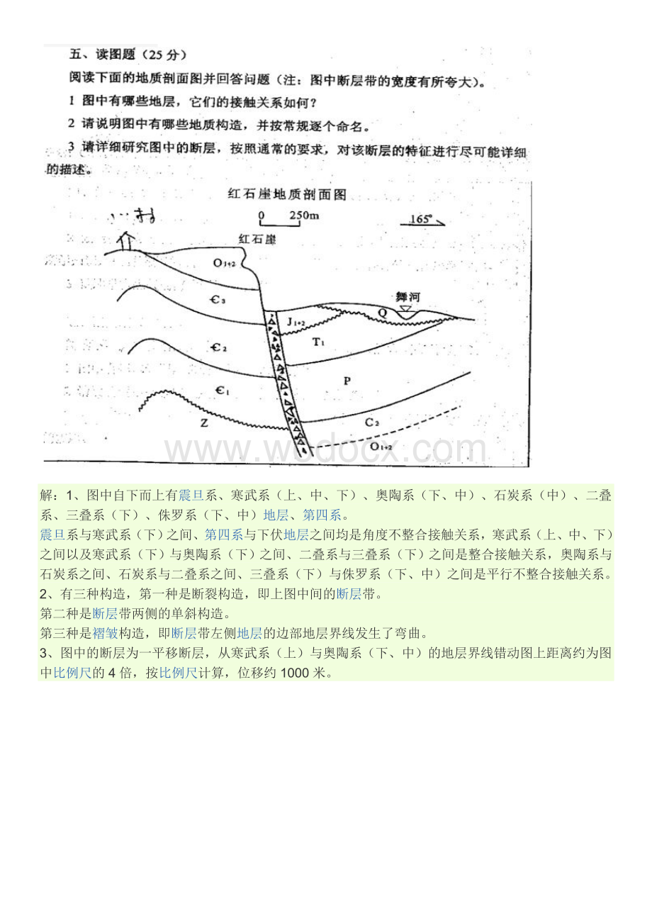 土木工程地质地质图题库(网上整理).docx_第3页