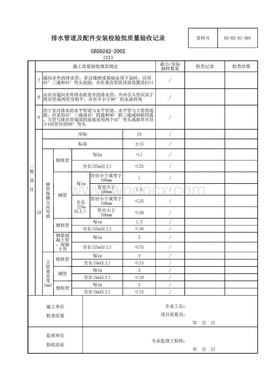 云南省室内排水系统质量验收资料.pdf_第3页