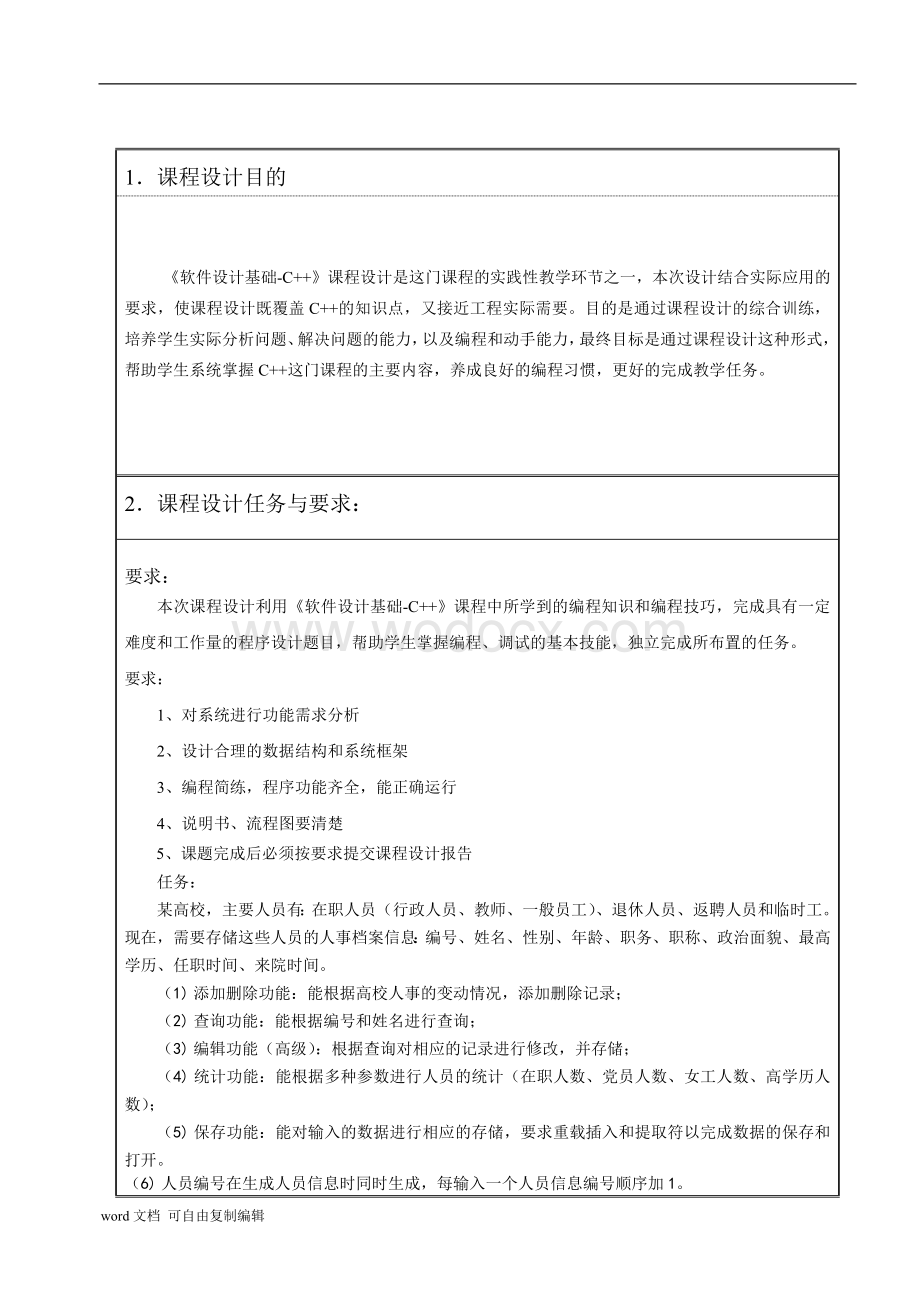 高校人事管理系统报告书.doc_第3页