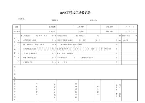 浙江宁波地区建设工程竣工验收资料.docx