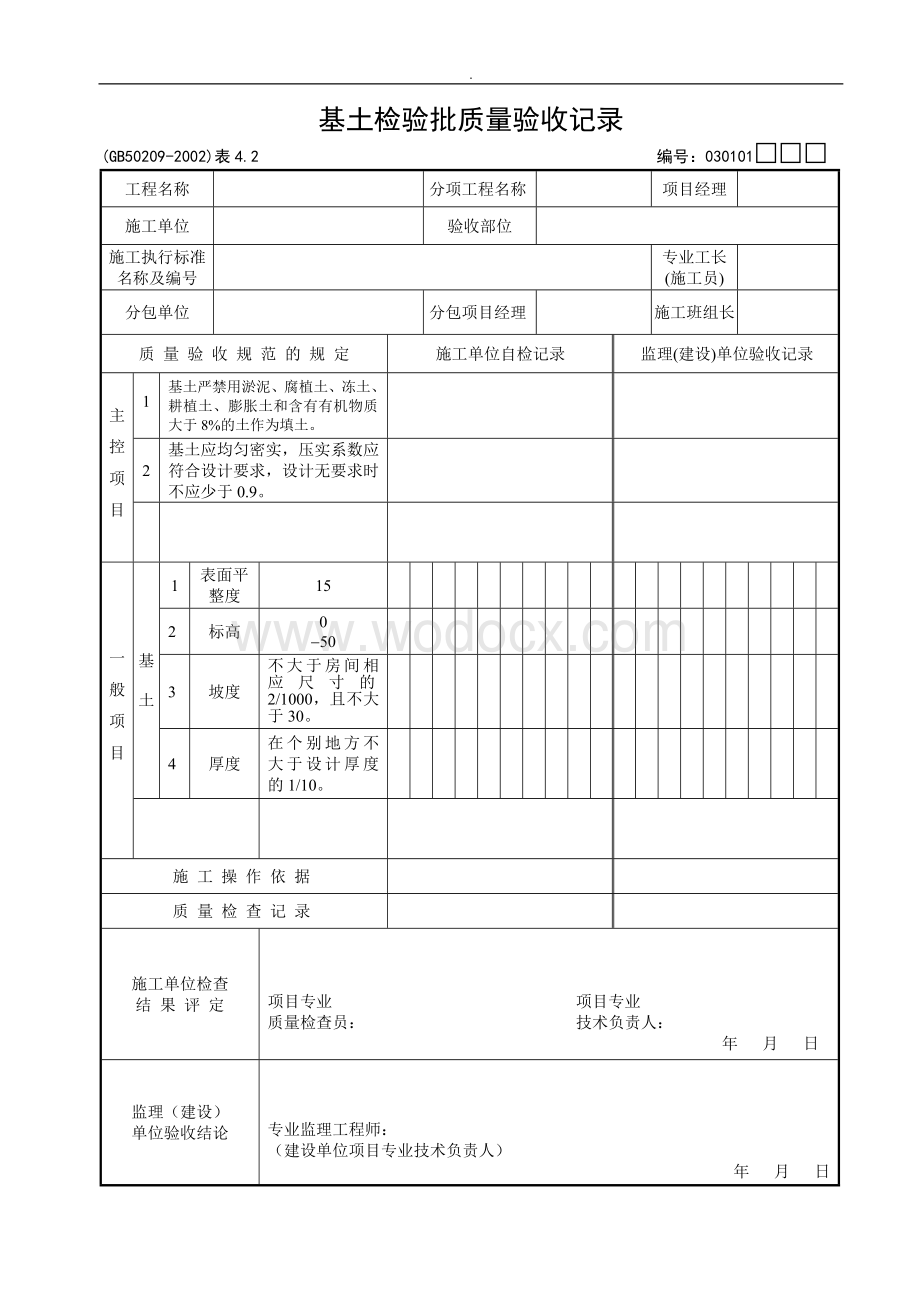 住宅建筑建筑装饰装修工程检查用表.doc_第2页