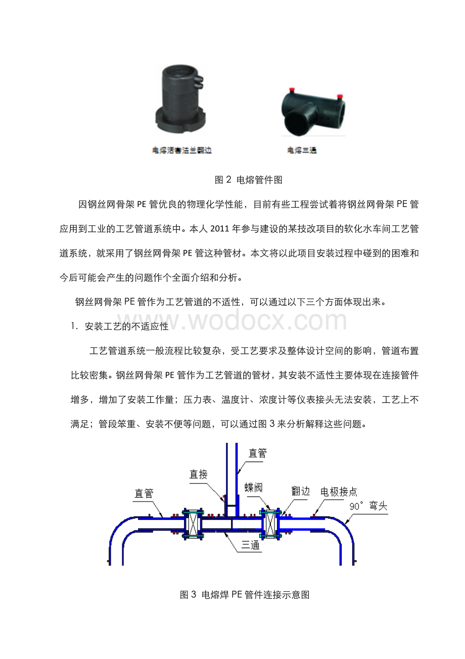 浅谈电熔连接的钢丝网骨架PE管作为工艺管道的不适应性.docx_第2页