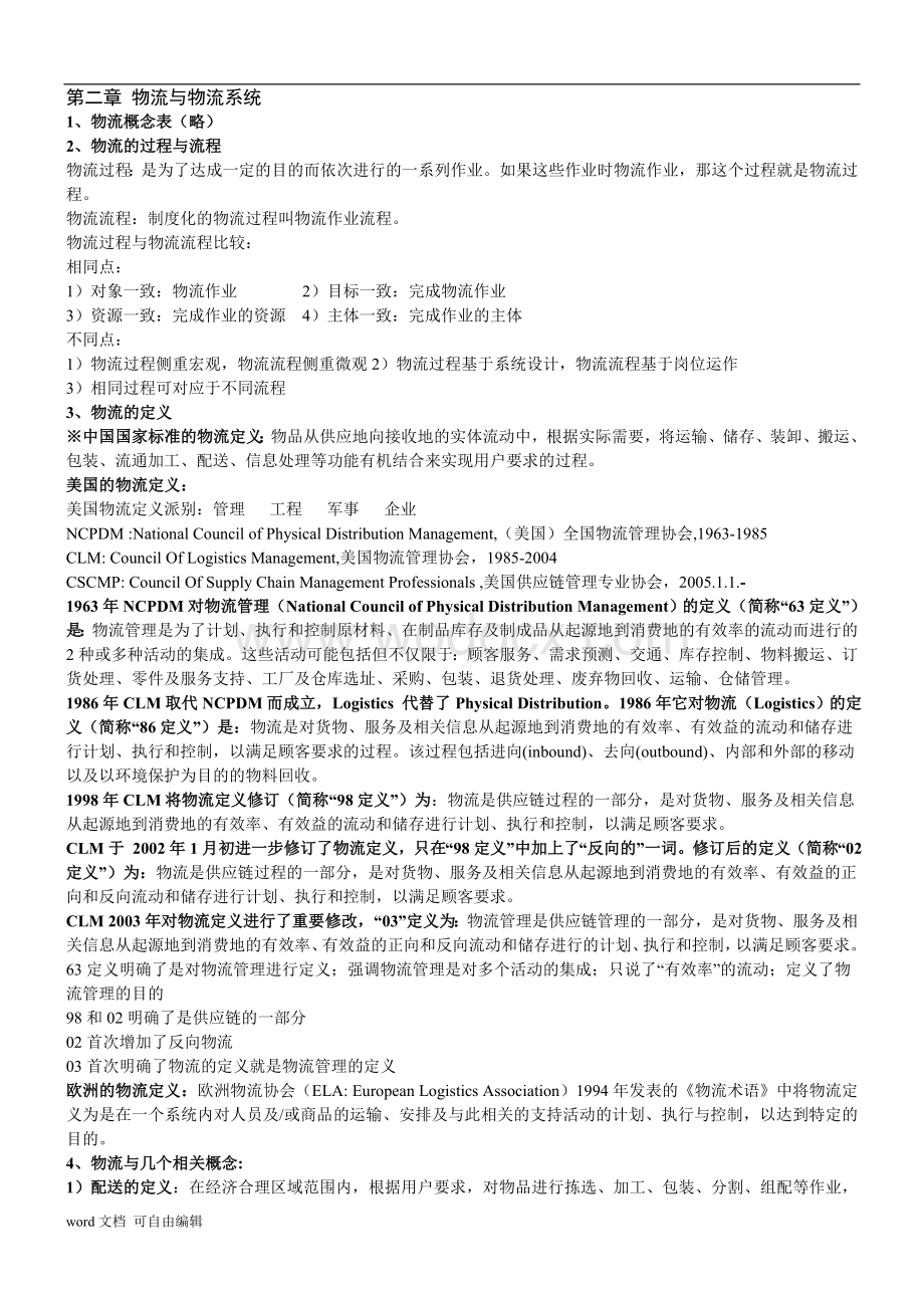 吉林大学物流系统论知识要点.doc_第3页