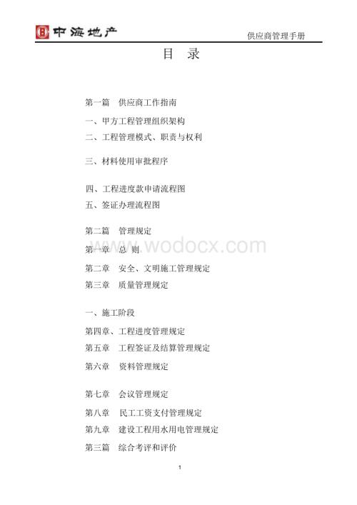 知名地产供应商管理制度.docx