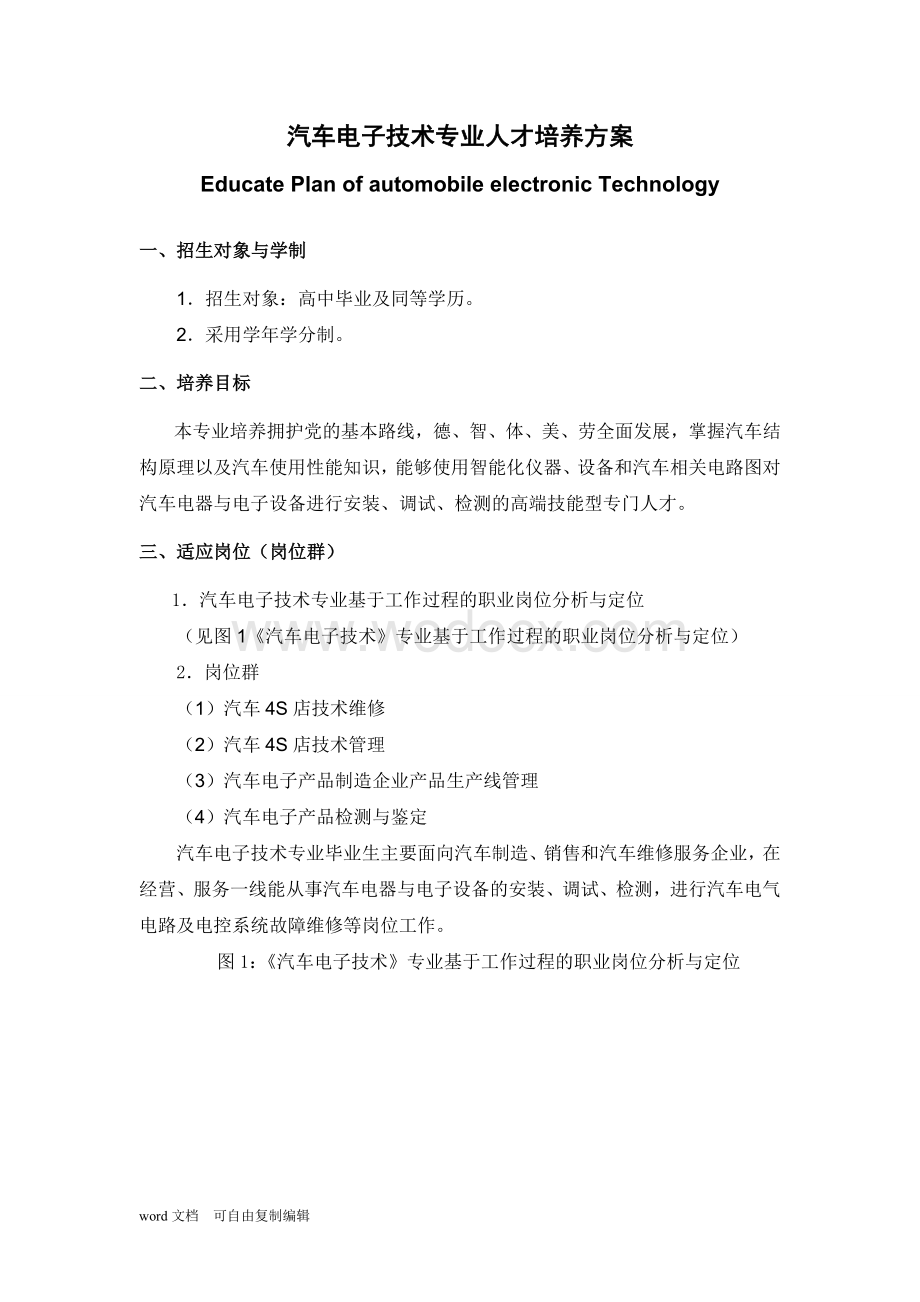 汽车电子技术专业人才培养方案.doc_第2页